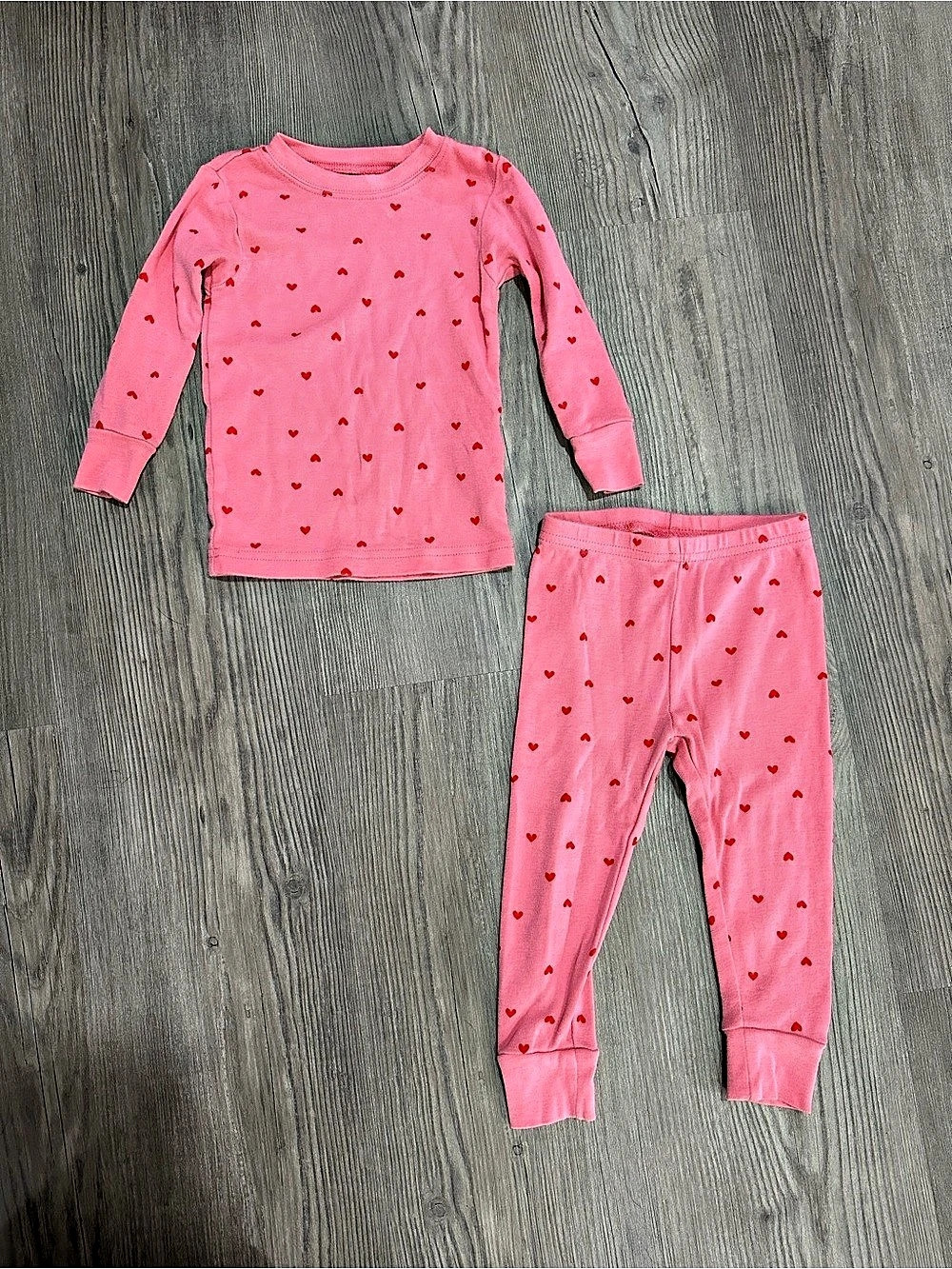 Carter's Baby Girl 2 Pc Valentine Heart Cotton Snug Fit Pajama Set Pajama Set